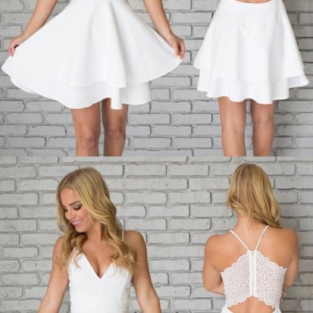 Emerald Sundae White Mini Dress